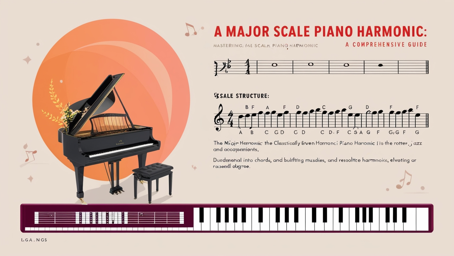 A Major Scale Piano Harmonic